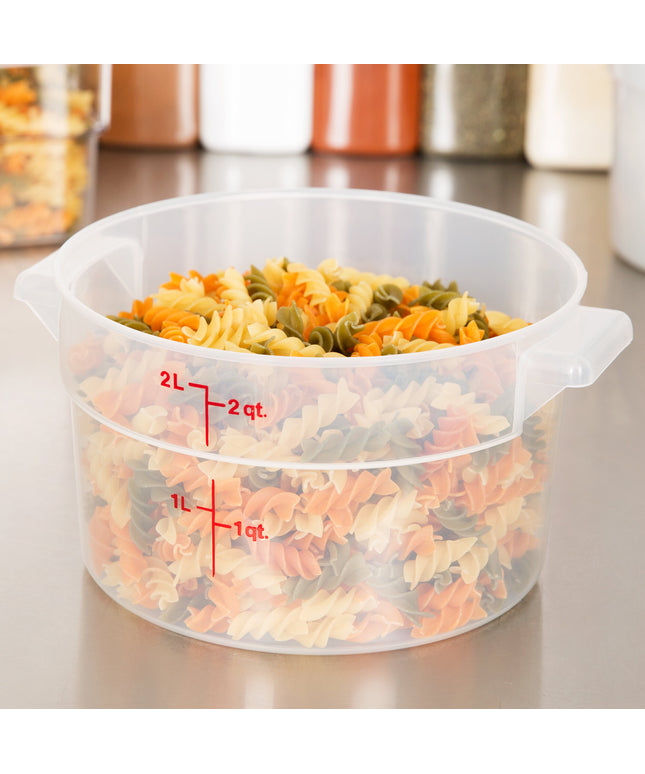 Hộp đựng thực phẩm nhựa PP tròn trong mờ Cambro 1,9 lít