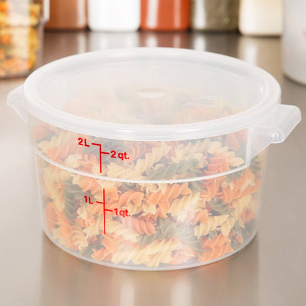 Hộp đựng thực phẩm nhựa PP tròn trong mờ Cambro 1,9 lít