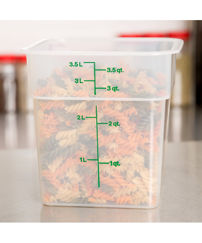 Hộp đựng thực phẩm nhựa PP vuông trong mờ Cambro CamSquares® 3,8 lít