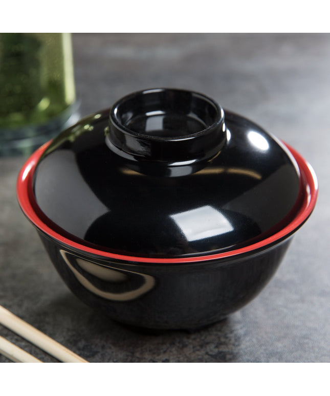 Tô melamine kèm nắp GET B-123-F 355 ml - Gói 12 cái