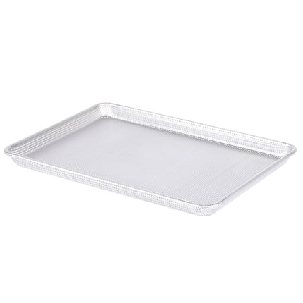 Khay nướng nhôm đục lỗ toàn phần Thunder Group khổ 1/2 33 x 46 cm viền lồng khung dây dày 16 gauge