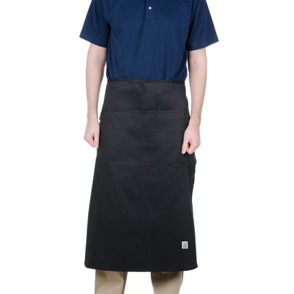 Tạp dề bistro dài vải poly-cotton có thể tùy chỉnh Chef Revival đen, 2 túi