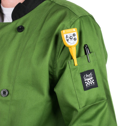 Áo bếp unisex tay lửng Chef Revival Cool Crew Fresh J134 xanh bạc hà, tùy chỉnh - size 5XL