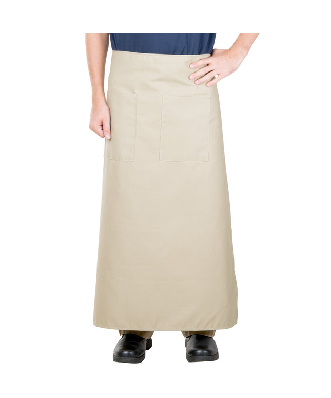 Tạp dề bistro vải poly-cotton Intedge be, 2 túi