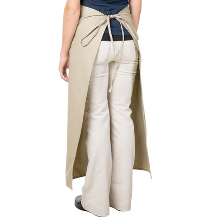 Tạp dề bistro vải poly-cotton Intedge be, 2 túi
