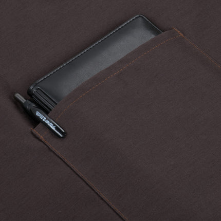 Tạp dề bistro poly-cotton màu nâu Intedge 96,5 x 85,1 cm