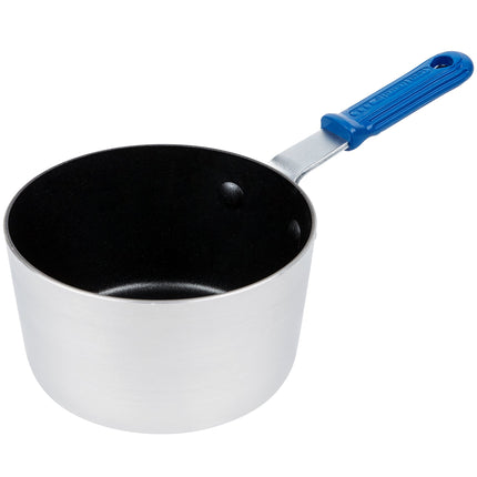 Nồi nấu sốt nhôm chống dính Vollrath Wear-Ever 1,4 lít thành nghiêng phủ SteelCoat x3 tay cầm silicone xanh - Z434112