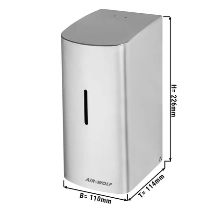 AIR-WOLF | Automatic Wall Mounted Soap & Hand Sanitiser Dispenser – 500 ml - Stainless Steel