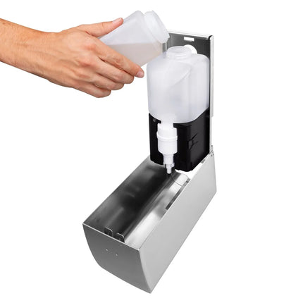 AIR-WOLF | Automatic Wall Mounted Soap & Hand Sanitiser Dispenser – 500 ml - Stainless Steel