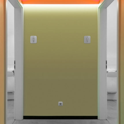 AIR-WOLF | Commercial door sign “Gents” - Self-adhesive - Stainless steel