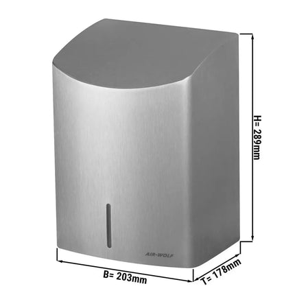 AIR-WOLF | Commercial Hands-In Automatic Hand Dryer – Stainless Steel-10–15 s dry time-HEPA+Carbon filters-replaceable-Drip tray