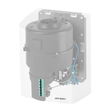 AIR-WOLF | Commercial Hands-In Automatic Hand Dryer – White Stainless Steel-10–15 s dry time-HEPA filter-Drip tray