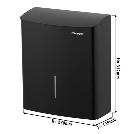 AIR-WOLF | Commercial hygiene waste bin - 10 litres - Stainless steel - Matt black