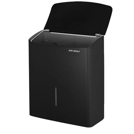 AIR-WOLF | Commercial hygiene waste bin - 10 litres - Stainless steel - Matt black