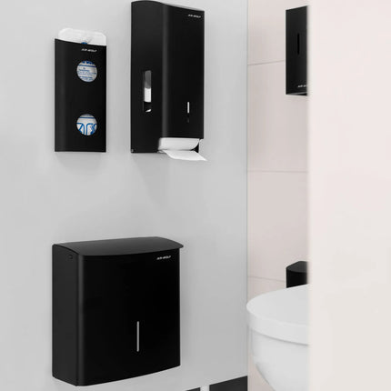 AIR-WOLF | Commercial hygiene waste bin - 10 litres - Stainless steel - Matt black