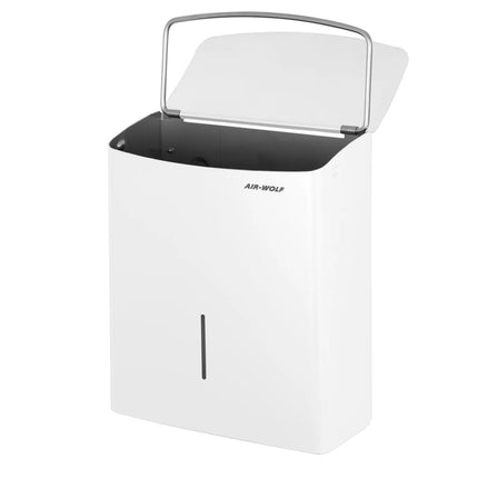 AIR-WOLF | Commercial hygiene waste bin - 10 litres - Stainless steel - White