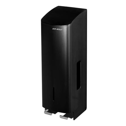 AIR-WOLF | Commercial Toilet Roll Dispenser – 3-Roll - Stainless Steel - Black - Wall Mounted