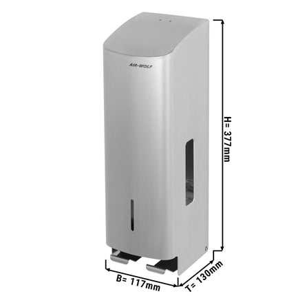 AIR-WOLF | Commercial Toilet Roll Dispenser – 3-Roll - Stainless Steel - Stainless - Wall Mounted