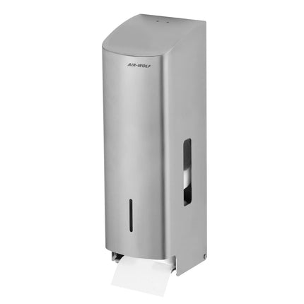 AIR-WOLF | Commercial Toilet Roll Dispenser – 3-Roll - Stainless Steel - Stainless - Wall Mounted