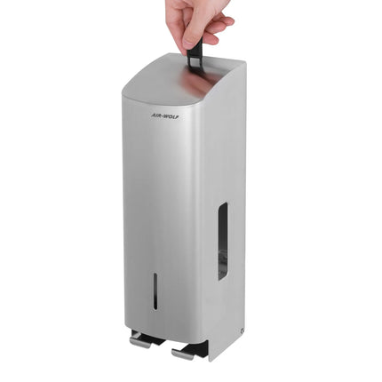 AIR-WOLF | Commercial Toilet Roll Dispenser – 3-Roll - Stainless Steel - Stainless - Wall Mounted