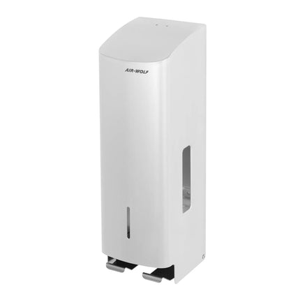AIR-WOLF | Commercial Toilet Roll Dispenser – 3-Roll - Stainless Steel - White - Wall Mounted