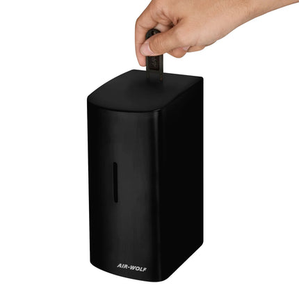 AIR-WOLF | Commercial toilet seat cleaner with sensor - 500 ml - Stainless steel - Matt black
