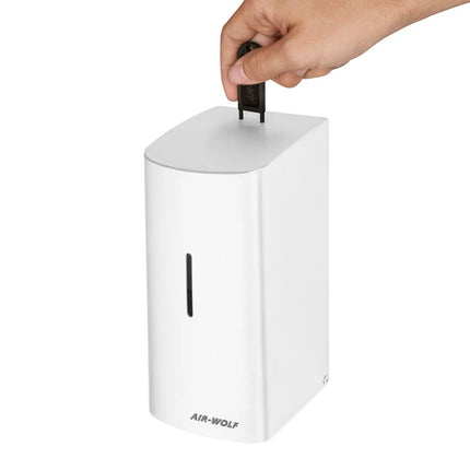 AIR-WOLF | Commercial toilet seat cleaner with sensor - 500 ml - Stainless steel - White