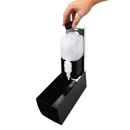 AIR-WOLF | Commercial toilet seat cleaner with sensor - 500 ml - Stainless steel - Matt black
