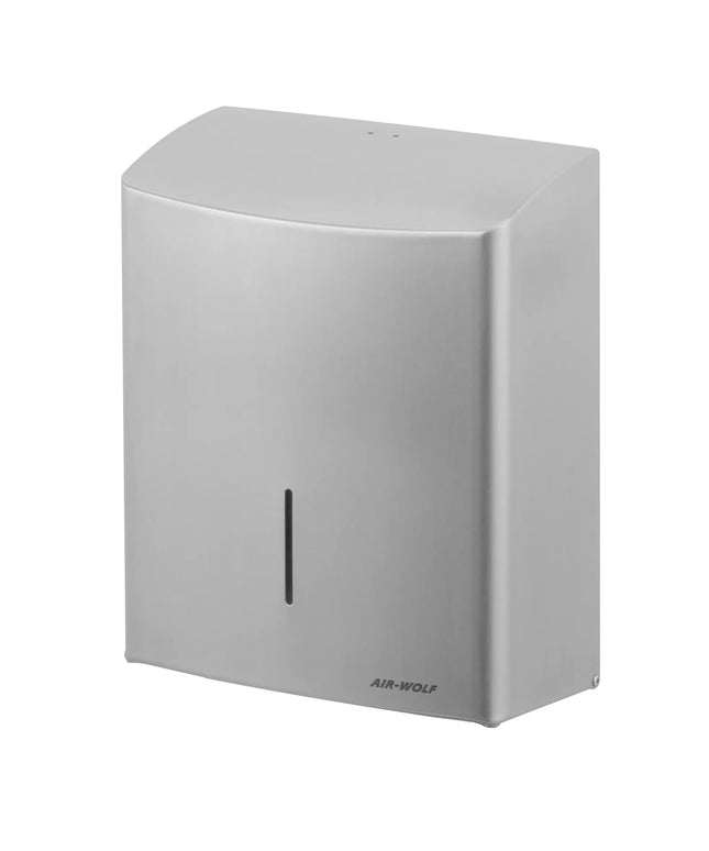 AIR-WOLF | Commercial Wall Mounted Stainless Steel Paper Towel Dispenser – Stainless Steel - C/Z-Fold