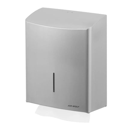 AIR-WOLF | Commercial Wall Mounted Stainless Steel Paper Towel Dispenser – Stainless Steel - C/Z-Fold