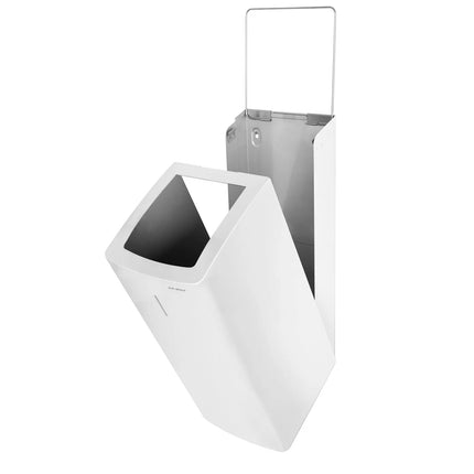 AIR-WOLF | Commercial waste bin - 50 litres - Stainless steel - White