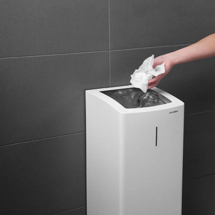 AIR-WOLF | Commercial waste bin - 50 litres - Stainless steel - White