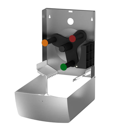 AIR-WOLF | Duplex Paper Roll Dispenser – wall-mounted - stainless steel - Ø100 mm max - 3 rolls/1 jumbo