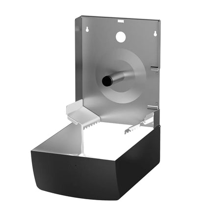 AIR-WOLF | Duplex Paper Roll Dispenser – wall-mounted - stainless steel - matte black - 3 rolls/1 jumbo
