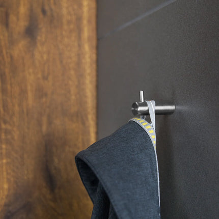 AIR-WOLF | Individual clothes' hooks – Wall Mounted - Brushed Stainless Steel - 15×45×25 mm