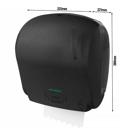AIR-WOLF | Manual Autocut Paper Towel Roll Dispenser – Wall Mounted - 100% Recycled Plastic - Anthracite