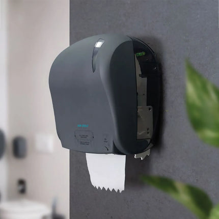 AIR-WOLF | Manual Autocut Paper Towel Roll Dispenser – Wall Mounted - 100% Recycled Plastic - Anthracite