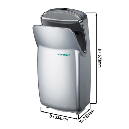 Air-Wolf Máy Sấy Tay Phản Lực Tự Động - Bạc - Khô 10 Giây - Bộ Lọc HEPA - 1000W