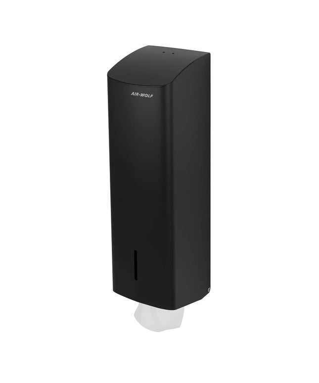 AIR-WOLF | Single-Sheet Toilet Tissue Dispenser – 750-sheet - wall-mount - stainless steel - matte black
