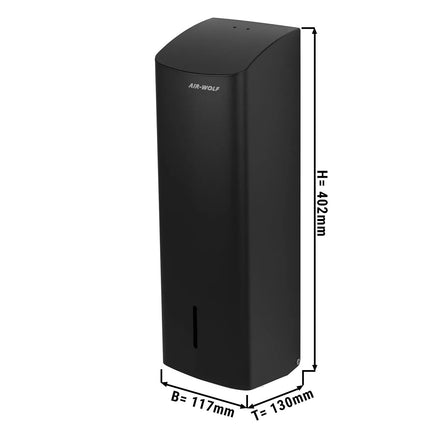 AIR-WOLF | Single-Sheet Toilet Tissue Dispenser – 750-sheet - wall-mount - stainless steel - matte black