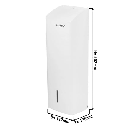 AIR-WOLF | Single-Sheet Toilet Tissue Dispenser – 750-sheet - wall-mount - stainless steel - white