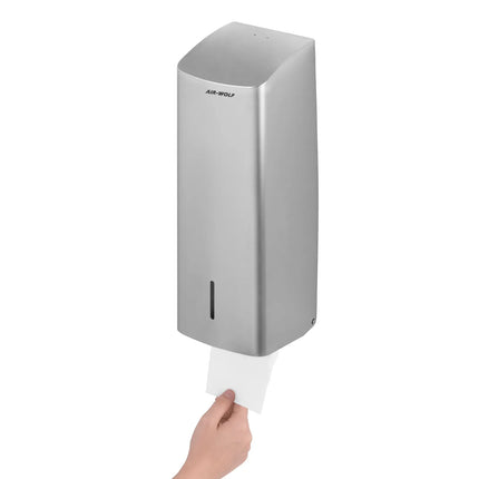 AIR-WOLF | Single-Sheet Toilet Tissue Dispenser – 750-sheet - wall-mount - stainless steel