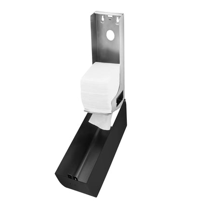 AIR-WOLF | Single-Sheet Toilet Tissue Dispenser – 750-sheet - wall-mount - stainless steel - matte black