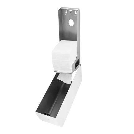 AIR-WOLF | Single-Sheet Toilet Tissue Dispenser – 750-sheet - wall-mount - stainless steel - white