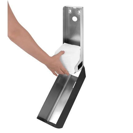 AIR-WOLF | Single-Sheet Toilet Tissue Dispenser – 750-sheet - wall-mount - stainless steel - matte black