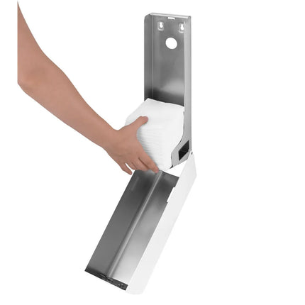 AIR-WOLF | Single-Sheet Toilet Tissue Dispenser – 750-sheet - wall-mount - stainless steel - white