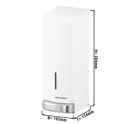 AIR-WOLF | Soap & Disinfectant Dispenser – Wall Mounted - Manual - 1.2 litre - Stainless - White