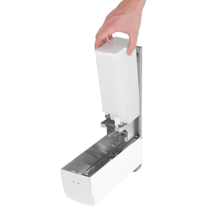 AIR-WOLF | Soap & Disinfectant Dispenser – Wall Mounted - Manual - 1.2 litre - Stainless - White