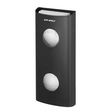 AIR-WOLF | Wall-Mounted Sanitary Bag Dispenser – Matte Black Stainless Steel - 25 Bag Capacity