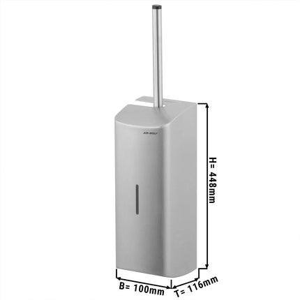 AIR-WOLF | Wall Mounted Toilet Brush Holder – Closed Front, Removable Liner, Fixings Included